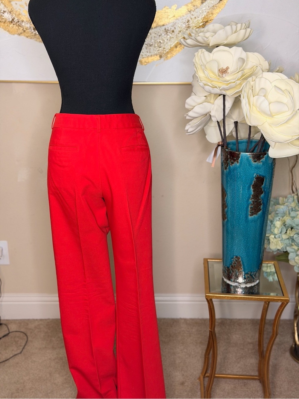 Express Red Wide-Leg Trousers - Picture 2 of 2